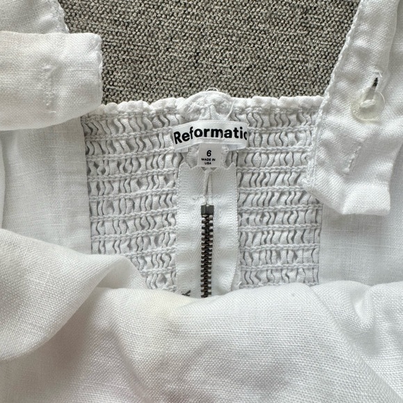 Reformation White Linen Corset Tank Top - Picture 7 of 8